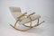 Rocking Chair in Beech Bentwood and Bouclé, 1960s 5