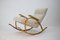 Rocking Chair in Beech Bentwood and Bouclé, 1960s, Image 6