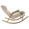 Rocking Chair en Hêtre Courbé et Bouclé, 1960s 1