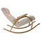 Rocking Chair in Beech Bentwood and Bouclé, 1960s, Image 1