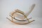 Rocking Chair in Beech Bentwood and Bouclé, 1960s 3