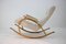 Rocking Chair in Beech Bentwood and Bouclé, 1960s, Image 3