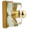 Wall Light in Brass and Glass from Sische, Germany, 1970s 1