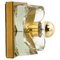 Wall Light in Brass and Glass from Sische, Germany, 1970s, Image 1