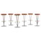 Danish Bar Stools by Piet Hein for Fritz Hansen, 1990s, Set of 6 1