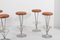 Danish Bar Stools by Piet Hein for Fritz Hansen, 1990s, Set of 6 3