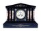 Antique Victorian Mantle Clock in Black Marble 1