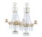 Vintage Candelabra in Cut Glass and Marble, Set of 2 1