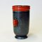 Vase en Céramique Marron Vernie et Orange par Upsala-Ekeby, Suède, 1940s 3