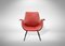 Fauteuils Vintage Rouges par Gastone Rinaldi, Mid-20th-Century, Set de 2 3