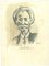 Mino Maccari, Portrait of Late Father, Original Drawing, 1950s 1