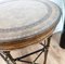 Neoclassical Hollywood Regency Side Table in Brass, Metal & Tooled Leather Top 6