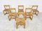 Vintage Dining Chairs in Oak and Wicker, 1960s, Set of 6 2