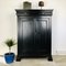 Antique French Black 2-Door Cabinet 1