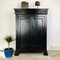 Antique French Black 2-Door Cabinet, Image 1
