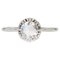 18K White Gold Solitaire Ring with Rose-Cut Diamond, 1920s 1