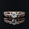 Antiker Solitär Ring aus 18 Karat Roségold mit Diamanten 3