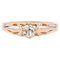 Antique Solitaire Ring in 18K Rose Gold with Diamond 1
