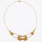 Modern French Art Nouveau Style Drapery Necklace in 18 Karat Yellow Gold with Pearl 4