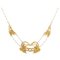 Moderne französische Jugendstil Draperie Halskette aus 18 Karat Gelbgold mit Perle 1