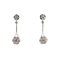 White Gold Earrings with Diamonds, Set of 2 1
