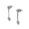 White Gold Earrings with Diamonds, Set of 2, Image 2