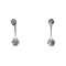 White Gold Earrings with Diamonds, Set of 2 4