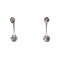 White Gold Earrings with Diamonds, Set of 2, Image 4