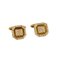 Gold Chopard Cufflinks with Guilloche and Diamonds, Set of 2 1