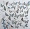 Sumit Mehndiratta, mariposas holográficas, 2022, acrílico sobre tabla, Imagen 1