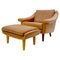 Mid-Century Matador Lounge Chair in Leather with Ottoman by Aage Christiansen, 1970 1