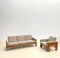 Mid-Century Modern Danish Living Room Set in Wood and Fabric, 1960s, Set of 2 11
