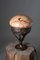 Art Nouveau Copper & Marbled Glass Table Lamp 5