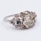 Antique 18K White Gold Ring with Central Diamond, 1930s, Image 2