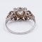Antique 18K White Gold Ring with Central Diamond, 1930s 4