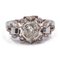 Antique 18K White Gold Ring with Central Diamond, 1930s 1