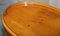 Vintage Burr Yew Wood Oval Side Table with Gallery Rail Top 6