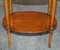 Vintage Burr Yew Wood Oval Side Table with Gallery Rail Top 7