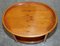 Vintage Burr Yew Wood Oval Side Table with Gallery Rail Top 4