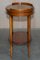 Vintage Burr Yew Wood Oval Side Table with Gallery Rail Top 13