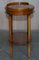 Vintage Burr Yew Wood Oval Side Table with Gallery Rail Top 11