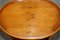 Vintage Burr Yew Wood Oval Side Table with Gallery Rail Top 5