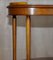 Vintage Burr Yew Wood Oval Side Table with Gallery Rail Top 10