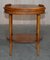 Vintage Burr Yew Wood Oval Side Table with Gallery Rail Top 12