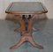 Medium Sized Green Leather & Mahogany Bevan Funnell Coffee Table 12