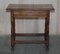 Antique English Oak Jointed Lowboy Side Table with Single Drawer, 1700s, Image 2
