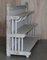 Large Antique Solid Oak Hand-Painted Waterfall Bookcase Plant Display, Image 6