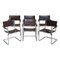 Leather S33 Armchairs by Mart Stam & Marcel Breuer, Italy, Set of 6 1