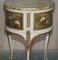 Antique Louis XVI Style Floral Hand-Painted Side Lamp Tables, Set of 2 10