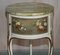 Antique Louis XVI Style Floral Hand-Painted Side Lamp Tables, Set of 2 5